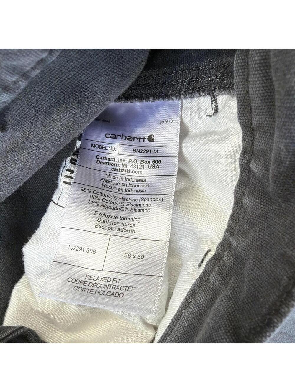 Carhartt Rugged Flex Relaxed Fit Canvas Work Pants Gray Mens 36x30 BN2291-M - Picture 5 of 5